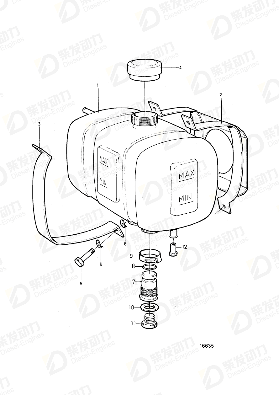 volvo penta Plug 4804282 Drawing
